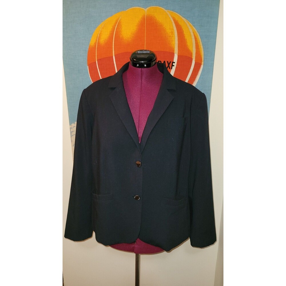 Calvin Klein Blazer Womens 20W Career Corpcore Professional Suiting Navy Blue